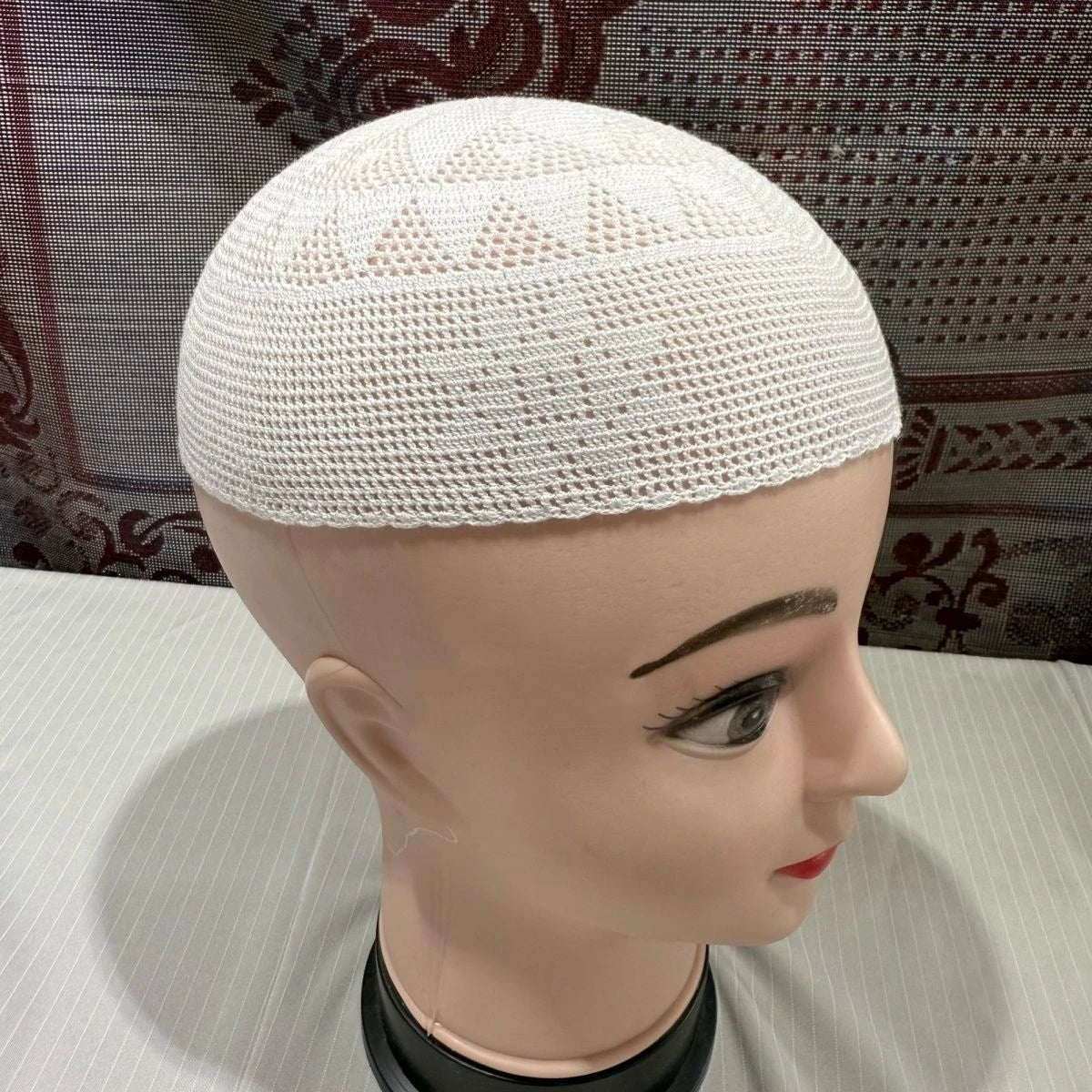 Muslim Caps For Men Clothing Skull Prayer Hat Knitted Mesh Kufi Kippah Islamic Saudi Arabia Jewish Summer 0774