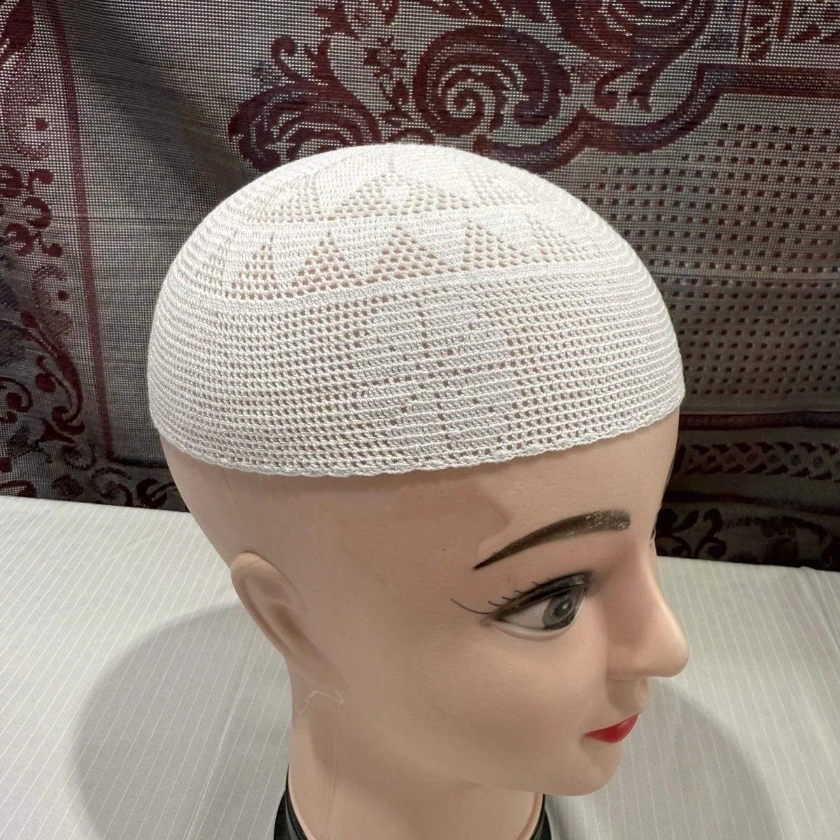 Muslim Caps For Men Clothing Skull Prayer Hat Knitted Mesh Kufi Kippah Islamic Saudi Arabia Jewish Summer 0774