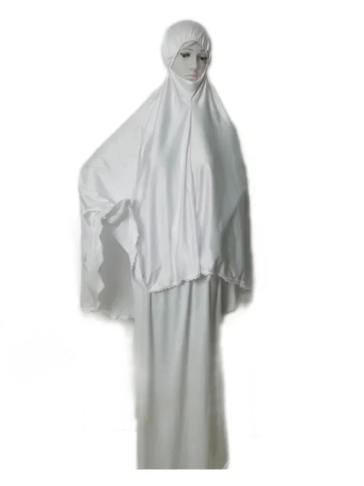 Eid Ramadan Prayer Garment Muslim Women Skirt Sets 2 Piece Abaya Set Dress musulman ensembles Hijab Long Khimar Skirt Sets Niqab