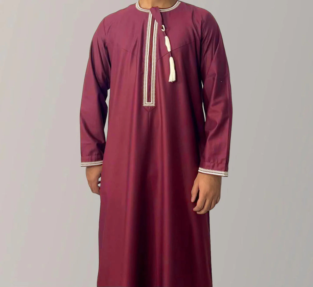 New Men's Muslim Fashion Abayas Dress O Neck Long Sleeve Pullover Kaftan Pakistan Saudi Arab Caftan Islamic Clothing Prayer Robe