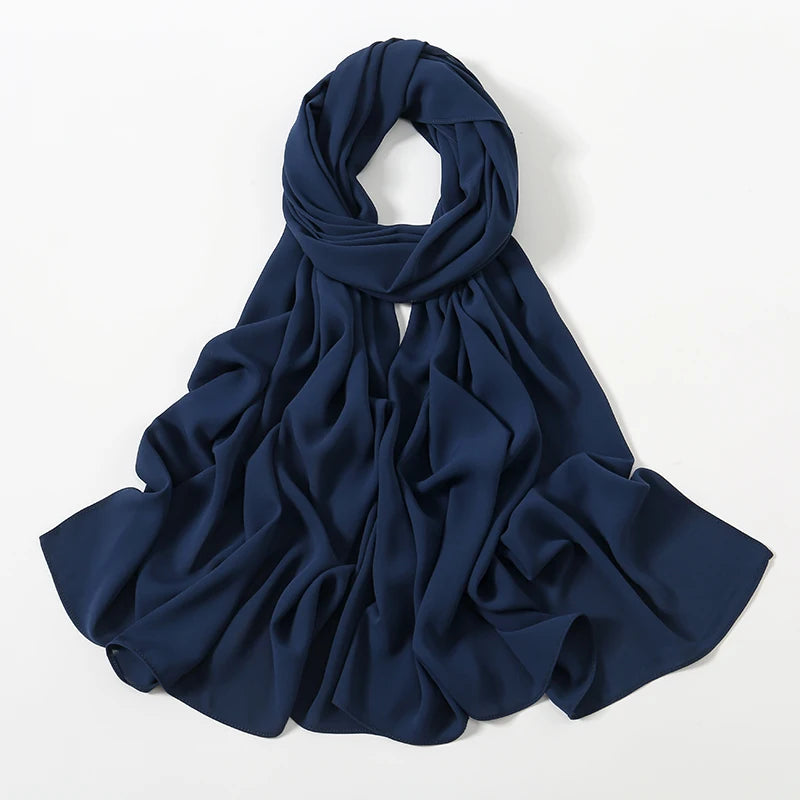 Chiffon Hijab Scarf Muslim Ramadan Abayas Shawl Women Hijab Cloth Premium Chiffon Headscarf Turban Malaysian Islamic Dresses