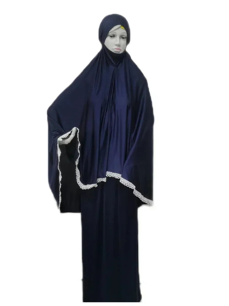 Eid Ramadan Prayer Garment Muslim Women Skirt Sets 2 Piece Abaya Set Dress musulman ensembles Hijab Long Khimar Skirt Sets Niqab