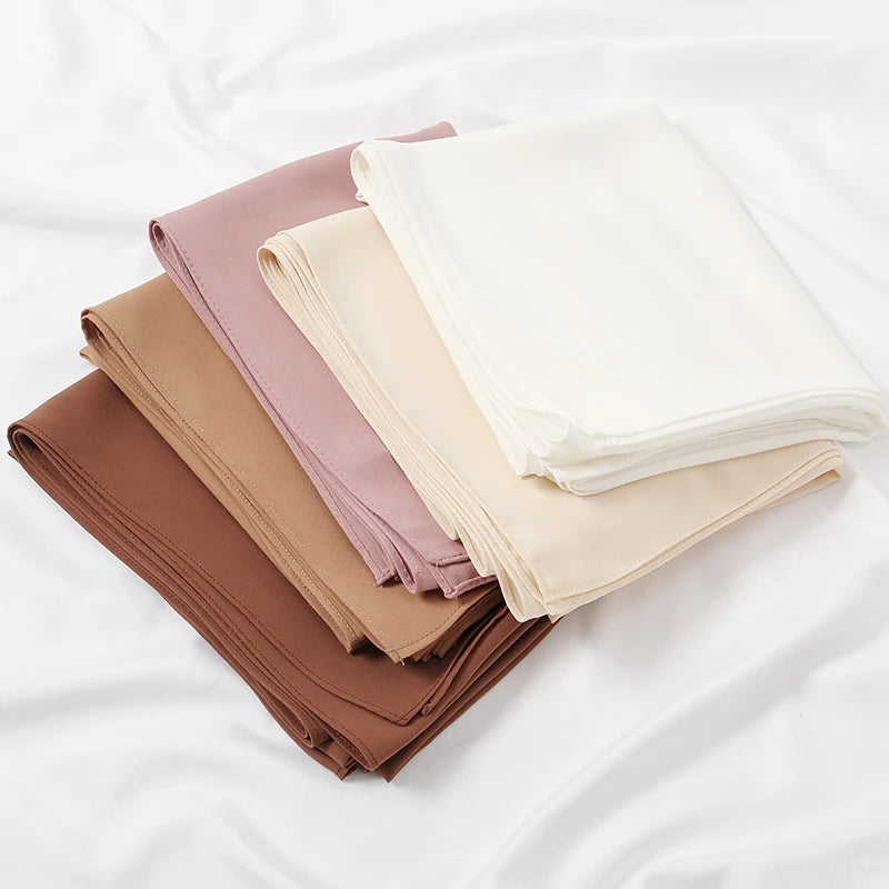 Chiffon Hijab Scarf Muslim Ramadan Abayas Shawl Women Hijab Cloth Premium Chiffon Headscarf Turban Malaysian Islamic Dresses